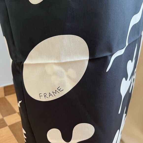 FRAME Womens Printed Sarong Silk Blend Fadednoirmulti Scarf - Picture 6 of 11